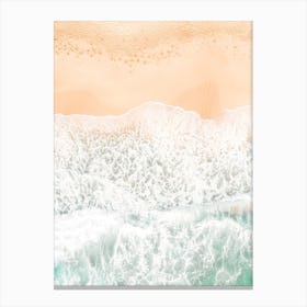 Foamy Ocean Waves Canvas Print