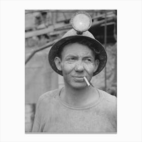 Miner At End Of Day S Work,Mogollon, New Mexico By Russell Lee Canvas Print