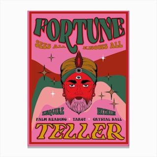 Pink Fortune Teller Canvas Print