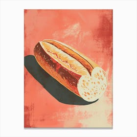 Rustic Bread Brushstrokes Canvas Print