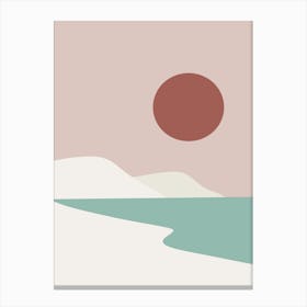 Minimal Beach Canvas Print