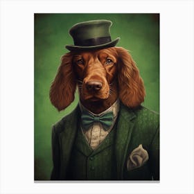 Gangster Dog Irish Setter 2 Canvas Print
