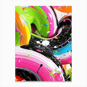 Colorful Splatters 1 Canvas Print