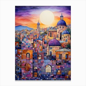 Jerusalem At Sunset Canvas Print