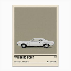 Vanishing Point Car Movie Canvas Print