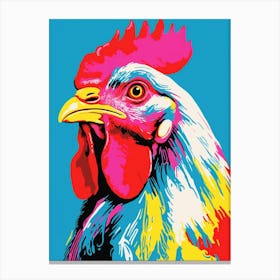 Andy Warhol Style Bird Chicken 6 Canvas Print