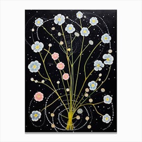 Gypsophila Babys Breath 1 Hilma Af Klint Inspired Flower Illustration Canvas Print