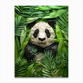 Panda In The Jungle Canvas Print