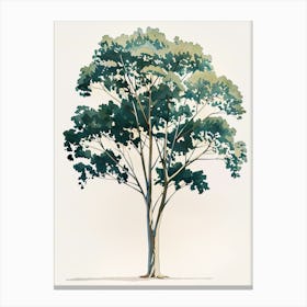 Eucalyptus Tree Pixel Illustration 4 Canvas Print