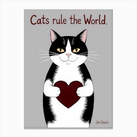 Cats Rule The World Canvas Print