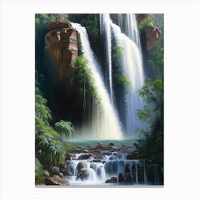 Marojejy National Park Waterfall, Madagascar Peaceful Oil Art  Canvas Print