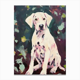 A Dalmatian Dog Painting, Impressionist 3 Canvas Print