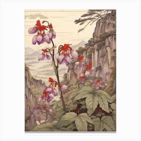Katakuri Dogtooth Violet 3 Japanese Botanical Illustration Canvas Print