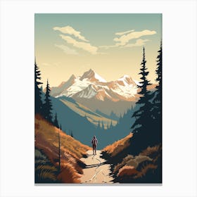 Pacific Northwest Trail Usa 2 Hiking Trail Landscape Canvas Print