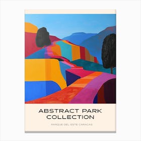Abstract Park Collection Poster Parque Del Este Caracas Venezuela 1 Canvas Print