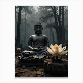 Buddha In The Forest Canvas Print