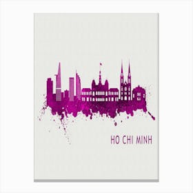 Ho Chi Minh Viet Nam City Purple Canvas Print