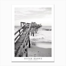 Poster Of Outer Banks, Black And White Analogue Photograph 1 Canvas Print