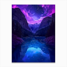 Night Sky In The Mountains Canvas Print