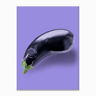 Eggplant Whale Canvas Print