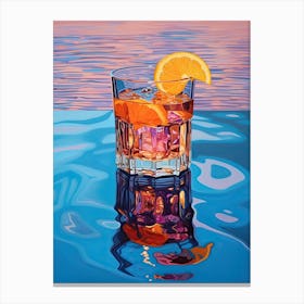 A Glass Of Water Oil Painting 5 Canvas Print