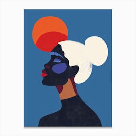 African Woman With A Sun Canvas Print