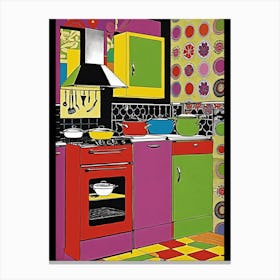 Kitchen Painting in Pop Art Canvas Print
