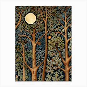 William Morris Moonlight In The Forest 9 Canvas Print