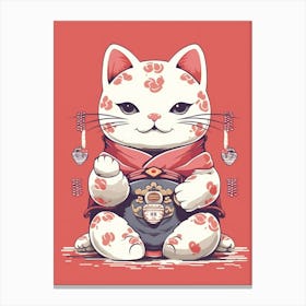 Maneki Neko Lucky Cat Japanese 1 Canvas Print