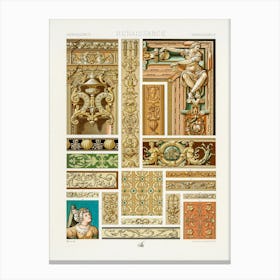 Renaissance Pattern, Albert Racine 6 Canvas Print