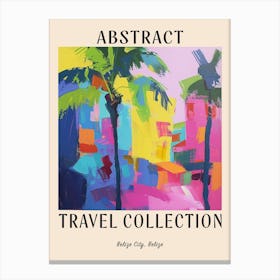 Abstract Travel Collection Poster Belize City Belize 1 Canvas Print
