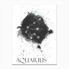 Aquarius Zodiac - paint splat constellation Stampe su tela