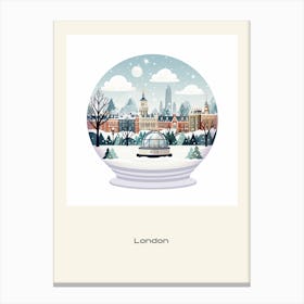 London United Kingdom 1 Snowglobe Poster Canvas Print