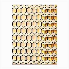 Close Up Of Honeycomb  3 William Morris Style Canvas Print