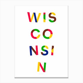 Wisconsin State Flag Colours Canvas Print