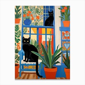 Cats In The Window Canvas Print