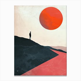 Man On A Hill, Boho Canvas Print