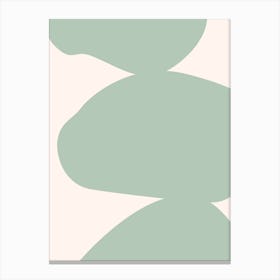 Abstract Bauhaus Shapes 2 Seafoam Canvas Print