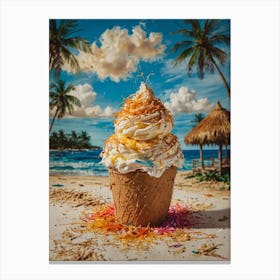 Ice Cream On The Beach 3 Canvas Print