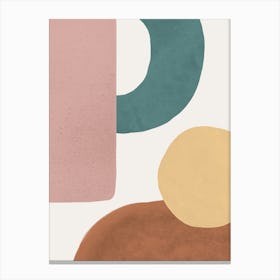 Painted Shapes Abstract Composition Colorful 2 Canvas Print