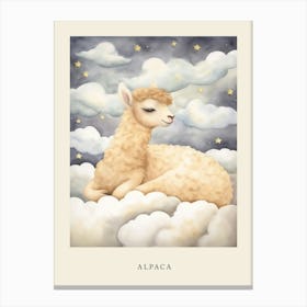 Sleeping Baby Alpaca 4 Nursery Poster Canvas Print