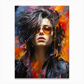 Girl With Sunglasses Canvas Print