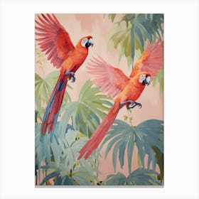 Vintage Japanese Inspired Bird Print Macaw 1 Canvas Print