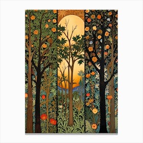 William Morris Three Trees Canvas Print