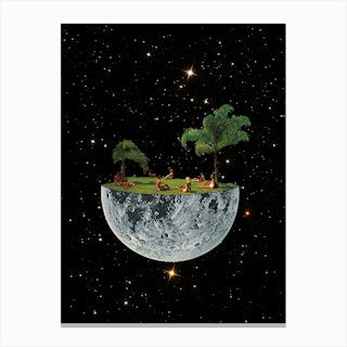 Floating Moon Canvas Print