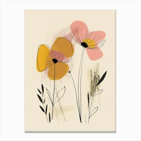 Nairobi Flower Market Boho Minimalist Style 1 Canvas Print