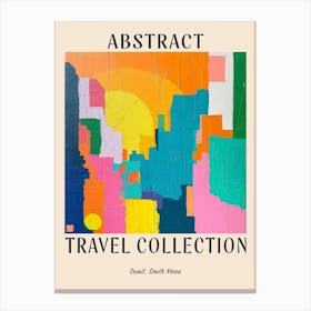 Abstract Travel Collection Poster Seoul South Korea 5 Canvas Print