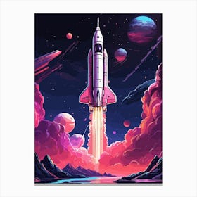 Space Rocket Canvas Print