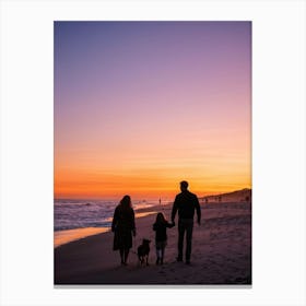 A Jubilant Family Of Four A Pair Of Young And Old Alongside A Couple Of Dogs Who Belong To Them S (7) Canvas Print