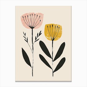 Brisbane Flower Market Boho Minimalist Style 1 Canvas Print